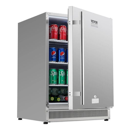 Freestanding Stainless Steel Outdoor Beverage Refrigerator